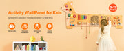 Load image into Gallery viewer, Amocart Puppy Kids Wall Busy Panels 12 Activities Board Montessori Sensory Learning Activity Center for Children Playroom Toys
