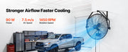 Bild in Galerie-Viewer laden, Amocart Wall Mount Fan 18/20 in Wall Mounted Hanging Fan with IP44-rated Protection 3-Speed Long Airflow Distance for Industry

