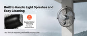 Load image into Gallery viewer, Amocart Wall Mount Fan 18/20 in Wall Mounted Hanging Fan with IP44-rated Protection 3-Speed Long Airflow Distance for Industry
