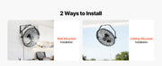 Bild in Galerie-Viewer laden, Amocart Wall Mount Fan 18/20 in Wall Mounted Hanging Fan with IP44-rated Protection 3-Speed Long Airflow Distance for Industry
