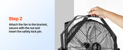 Charger l'image dans la visionneuse de galerie, SucceBuy Ventilateur mural industriel haute vitesse Ventilateur mural étanche avec pales en aluminium pour atelier, entrepôt, serre
