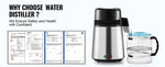 Amocart Water Distiller 4L 1.05 Gallon Pure Water Purifier Filter For Home Countertop750W Distilled Water Maker Stainless Steel