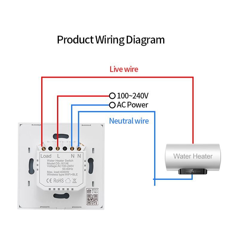 Water Heater Switch Intelligent High-power Water Heater Switch Timing Control - AMOCARTbc81b642f3a08466b999b65e94807eeb