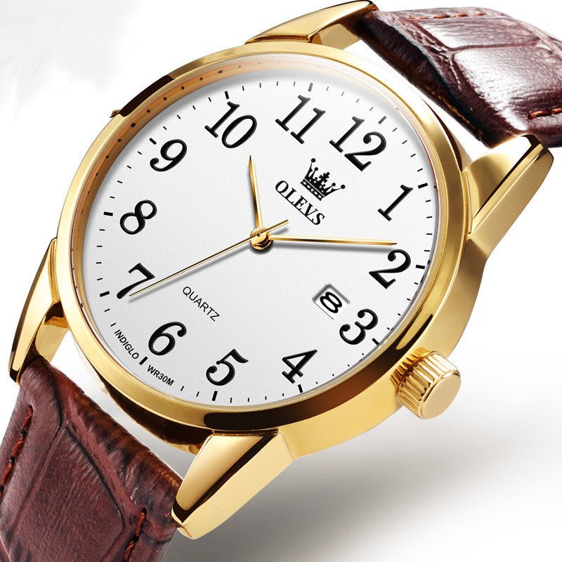 Waterproof Quartz Watch Digital Scale Simple Men - AMOCART174146f39251c5b027711298e8d762b3