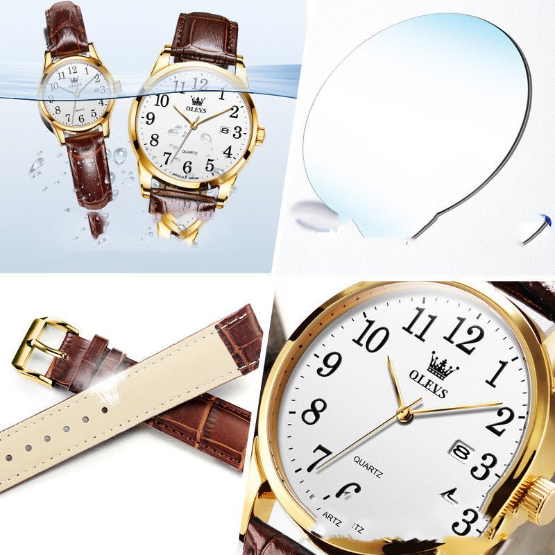 Waterproof Quartz Watch Digital Scale Simple Men - AMOCART64776bc257e1312932015f2bf7aaa86