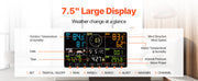 Bild in Galerie-Viewer laden, Amocart 7-in-1 Wireless Weather Station 7.5in Large Color Display Digital Home Weather Station for Forecast Data, Alarm, Alerts
