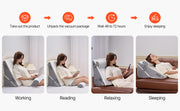 Charger l'image dans la visionneuse de galerie, SucceBuy Bed Wedge Pillow 3 Pcs Adjustable Orthopedic Bed Wedge Set Post Surgery Pillow for Acid Reflux Back Pain Snoring Relief
