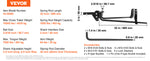 Amocart 1000/1500 lbs Distribution Hitch Load Leveling 4 Towing Tongue Distributing Hitches Kit with Sway Control for Trailer