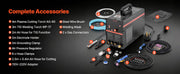 Load image into Gallery viewer, SucceBuy 3/5-in-1 110/220 V Plasma Cutter Welder Combo - CUT/TIG/MMA 50A Non-Contact Cutting Machine &amp; 200A TIG Stick Welder
