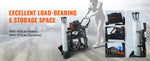 SucceBuy Welding Cart 3-Tier Welder Cart with Swivel Wheels Safety Chains Rolling Tank Storage for Plasma Cutter Welding Machine