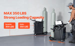 SucceBuy Welding Cart 2 Drawers Welder Cart Heavy Duty Welding Workbench with 360° Swivel Wheels Safety Chains for Mig Welder