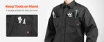 SucceBuy Flame Resistant Welding Jacket 7oz. FR Shirts for Men Machine Washable Cotton Heat-Resistant Welding Shirt - XL Size