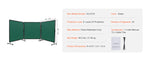 Amocart Welding Screen with Frame 6' x 8' Flame-Resistant Vinyl 3 Panel Welding Curtain Screens 12 Swivel Wheels for Workshop