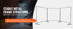 Amocart Welding Screen with Frame 6' x 8' Flame-Resistant Vinyl 3 Panel Welding Curtain Screens 12 Swivel Wheels for Workshop