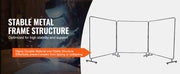 Load image into Gallery viewer, SucceBuy Welding Screen with Frame 6' x 8' Flame-Resistant Vinyl 3 Panel Welding Curtain Screens 12 Swivel Wheels for Workshop

