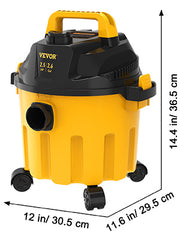Bild in Galerie-Viewer laden, Amocart Wet Dry Vac 2.6 Gallon 2.5 Peak HP 3 in 1 Portable Shop Vacuum with Blowing Function  Attachment Storage for Floor
