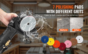 Charger l'image dans la visionneuse de galerie, Amocart Wet Polisher 800W Concrete Grinder w/ 6 Variable Speed and 7 Polishing Kits Wet Grinder Machine for Polishing Grinding

