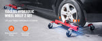 Amocart Wheel Dolly Heavy Duty Vehicle Positioning Ratchet Tire Jack Max Capacity 1500 Lbs Car Dolly for Car Auto Repair Moving