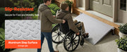 Bild in Galerie-Viewer laden, Amocart 42.5x23.2 in Threshold Ramp 1000LBS Platform Aluminum Wheelchair Ramp with Adjustable Height for Doorways Home Steps

