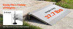 Amocart 42.5x23.2 in Threshold Ramp 1000LBS Platform Aluminum Wheelchair Ramp with Adjustable Height for Doorways Home Steps
