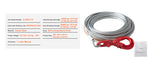 SucceBuy 50/75/100Feet Galvanized Steel Winch Cable 3/8 Inch  Breaking Strength Wire Winch Rope For SUV Large Off-Road Vehicle