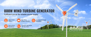 Load image into Gallery viewer, Amocart Wind Turbine Generator 12V 500W/800W Wind Turbine Wind Power Generator with MPPT Controller Suitable for Home Farm RVs
