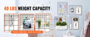 Load image into Gallery viewer, Amocart Grid Wall Panels Tower Wire Gridwall Display Racks Double Side Gridwall Panels for Art Craft Shows Retail Shop w/ Hooks
