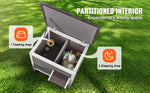 Amocart Outdoor Cat House Weatherproof, Feral Cat Shelter for Cat Outdoor Wooden Cat Rabbit House with All-Round Foam Insulated
