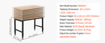 SucceBuy Adjustable Workbench 1500 lbs 48 x 24 Inch Oak Wood Top Workbench Hardwood Worktable for Garage Workshop Home Office