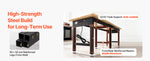 Amocart 5000 lbs Adjustable Workbench 72/96 x 24in Oak Wood Top Workstation with 4 AC Outlets Hardwood Worktable for Garage
