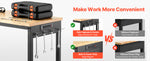 SucceBuy 60-Inch Adjustable Workbench 2000 lbs Load Work Bench with Power Outlet Wheels and Pegboard for Garage Workshop Home