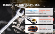 Load image into Gallery viewer, SucceBuy Flex-Head Ratcheting Wrench Set 8PCs Combination Wrench Set Roll-up Pouch Cr-V Steel Flexible Ratcheting Wrench Set
