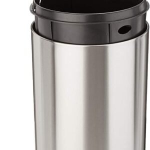 30L Basics Round Pedal Bin Cylindrical Stainless Steel 30L