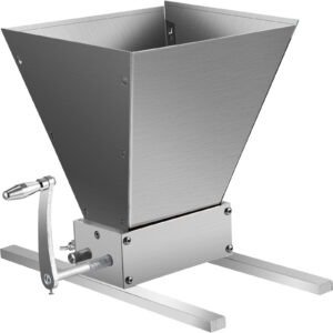 2-Roller Home Brew Grain Mill Grinder â€“ 8lbs/Min High-Speed Malt Crusher