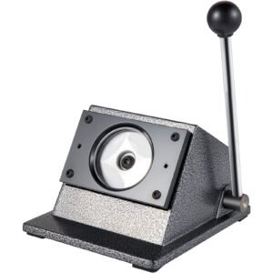 3" / 75mm Button Maker with Manual Round Punch Die - Ideal for Creating Custom Buttons and Badges - Durable, Easy-to-Use Machine for Graphics, Promotions, Events, and DIY Projects