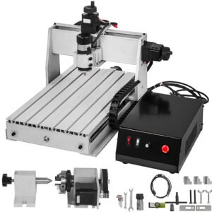 4 Axis CNC Milling Machine with 3040 Engraving Head - Precision USB Port Control for Milling and Engraving PVC and Other Materials - Ideal for Woodworking, DIY Projects, and Prototyping