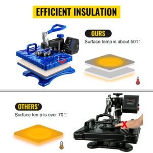 12 x 15-Inch 6-in-1 Heat Press Machine – Versatile Sublimation Machine for T-Shirts, Shoes, Mugs, and More
