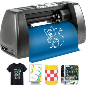 3-Blade USB Vinyl Cutter Plotter - 14" Sign and Sticker Making Machine with Print Software - High-Precision Cutting for Custom Graphics, Decals, and Signs - Includes Advanced Controls and Easy-to-Use