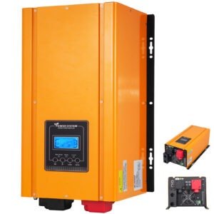 3KW High-Efficiency Pure Sine Wave Off-Grid Inverter - Features LCD Display, Built-in 12V UPS, Overload & Short-Circuit Protection, and Low THD for Reliable Power Backup Solutions