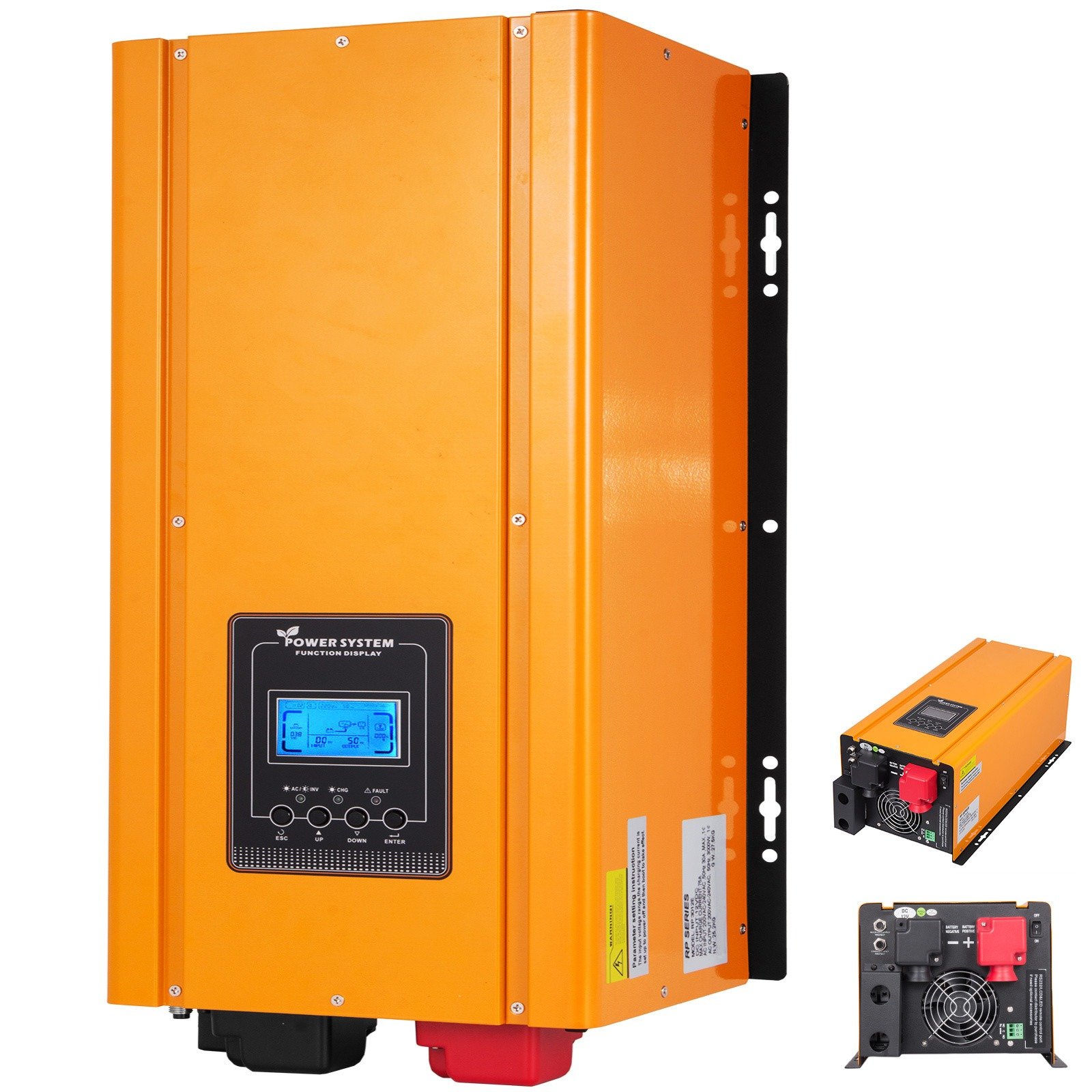 3KW High-Efficiency Pure Sine Wave Off-Grid Inverter - Features LCD Display, Built-in 12V UPS, Overload & Short-Circuit Protection, and Low THD for Reliable Power Backup Solutions