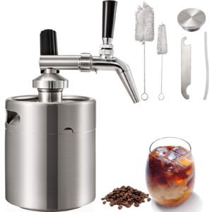 2L Nitro Cold Brew Coffee Maker - Premium Stainless Steel Design for Smooth, Refreshing Nitro-Infused Coffee at Home - User-Friendly and Low-Maintenance with Precision Dispensing