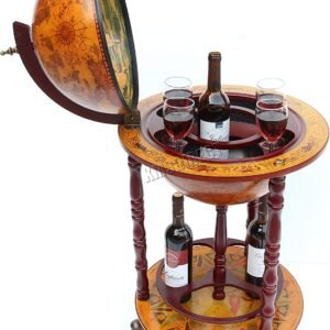 360mm Antique Globe-Shape Bar â€“ Small Whiskey, Wine, and Spirits Storage with Elegant Design