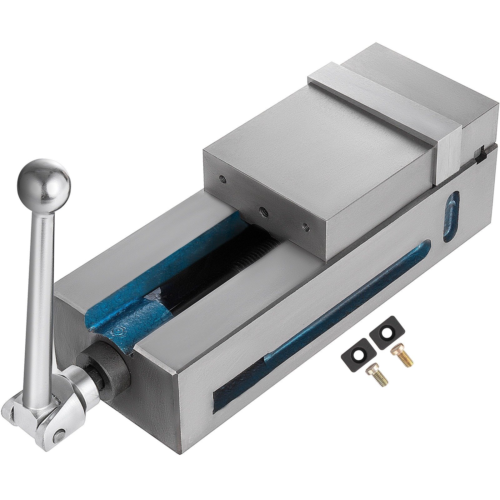 4-Inch Jaw Width CNC Vise - High Precision Fixed Jaw Bench Clamp Vise for Secure Clamping - Ideal for Metalworking and Machining Applications