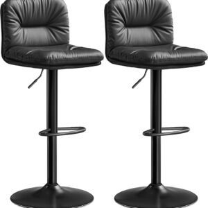 2x Adjustable Height Bar Stools - Stylish and Versatile Seating for Kitchens, Bars, and Dining Areas, Perfect for Any DÃ©cor