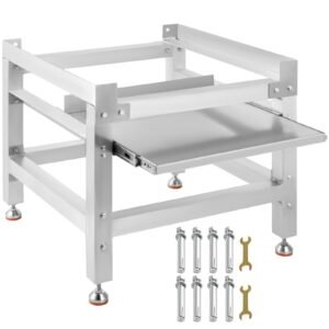 4 Adjustable Feet Washing Machine Stand 48x25 Inch,  for Washer and Dryer Stand Aluminum Washing Machine Base with Two 66LBS Trays