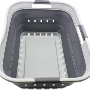 42L Foldable Plastic Laundry Basket, Pop-Up Storage Container, Portable and Space-Saving Laundry Organizer for Easy Storage and Transport