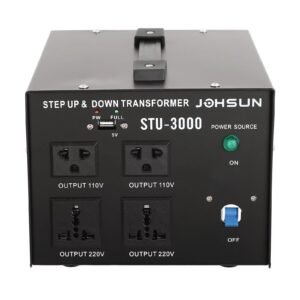 3000W Voltage Converter Transformer - Heavy Duty Step-Up/Step-Down Power Converter for 240V to 110V and 110V to 240V - Ideal for US to UK and International Power Conversion - Reliable Transformer