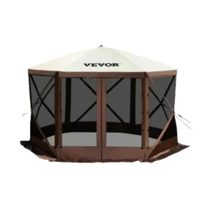 Pop-up Camping Gazebo Camping Canopy Shelter 6 Sided 12' x 12' / 10' x 10' Sun Shade Tents & Canopies Camping & Hiking