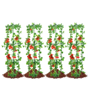 6 Packs Tomato Cages for Garden Trellis Plant Stakes Suppor for Raised Garden Bed Vegetables Flowers Climbing Plants