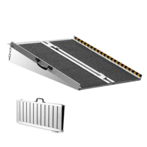 Portable Wheelchair Ramp Non-Slip Aluminum Folding Threshold Ramp Foldable Mobility Scooter Ramp Wheel Chair Ramp